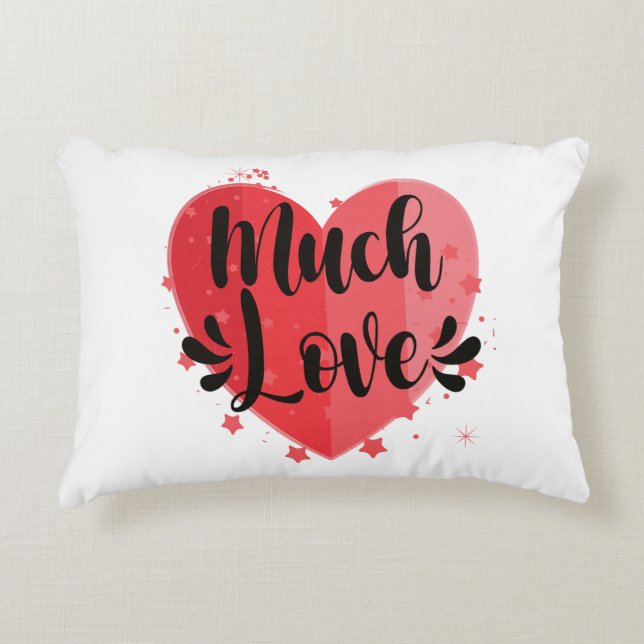 Much Love, Big Heart Decorative Cushion (Front)