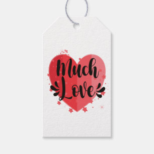 Much Love Big Heart Gift Tags