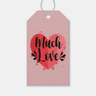 Much Love Big Heart Gift Tags