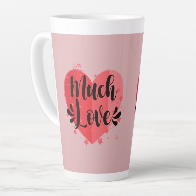 Much Love, Big Heart Latte Mug (Left Angle)