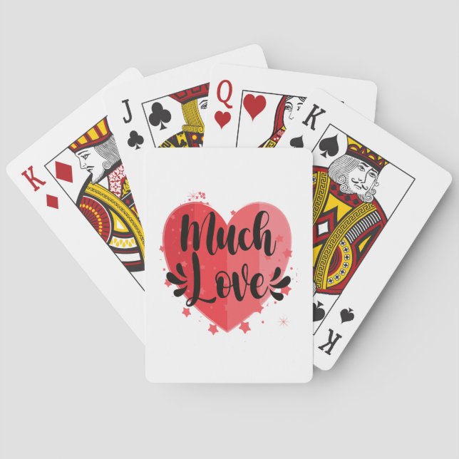 Much Love, Big Heart Playing Cards (Back)