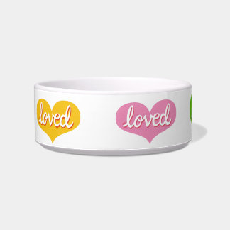 MUCH LOVED -Adored - Coloured love hearts Bowl