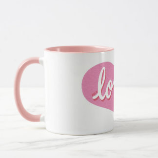 MUCH LOVED - Pink love heart Mug
