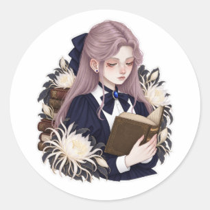 Much-read Book Classic Round Sticker