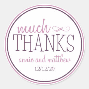 Much Thanks Labels (Plum / Purple)