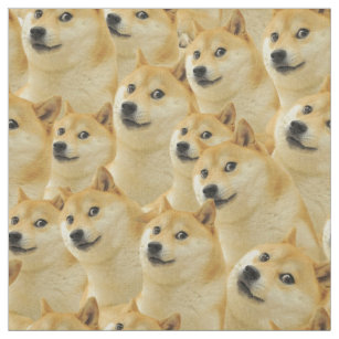 Much Wow Doge Shiba Inu Dogecoin By the Yard Fabric