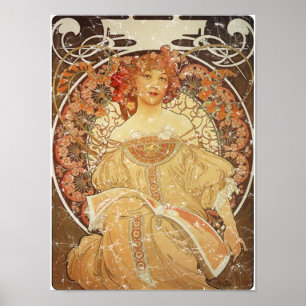 Mucha 2 - 1890 - distressed Poster