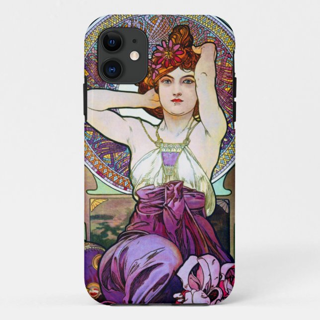 Mucha Amethyst Case-Mate iPhone Case (Back)
