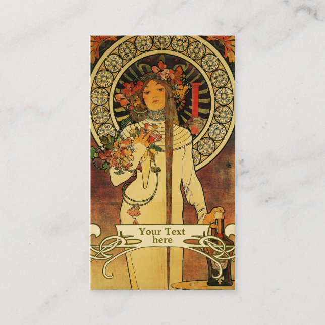 Mucha Art Nouveau - Art Deco Business Cards (Front)