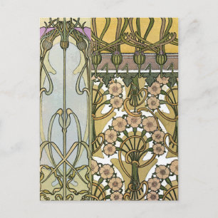 Mucha - Art Nouveau Decoratifs 1901 Postcard