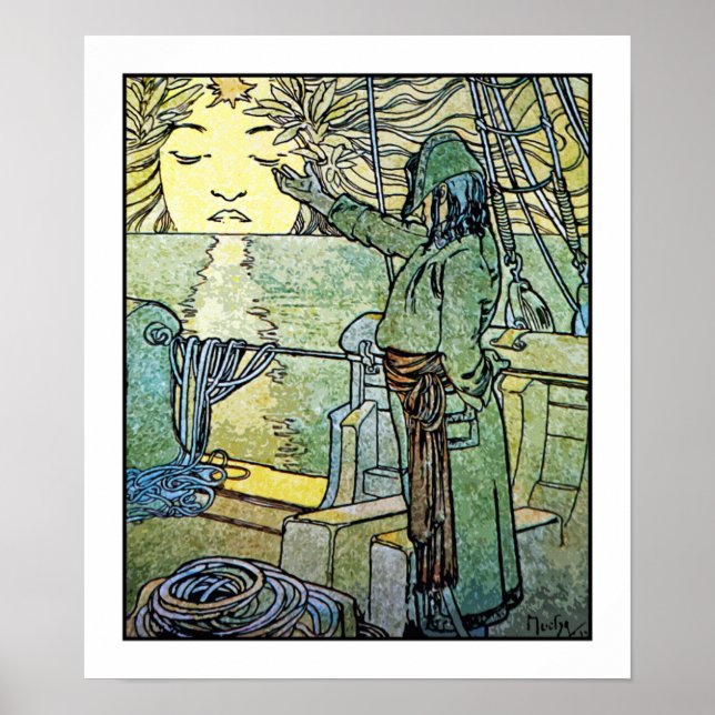 Mucha Art Nouveau Poster: Sun Goddess Poster (Front)