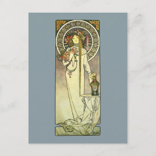 Mucha Art Nouveau Trappistine Postcard