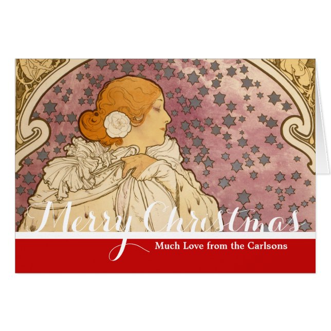 Mucha Art Nouveau Woman Beauty (Front Horizontal)