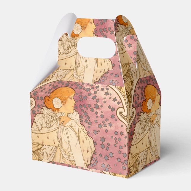 Mucha Art Nouveau Woman Beauty Favour Box (Front Side)