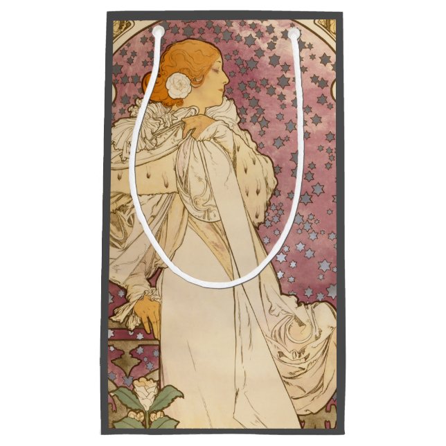 Mucha Art Nouveau Woman Beauty Small Gift Bag (Front)