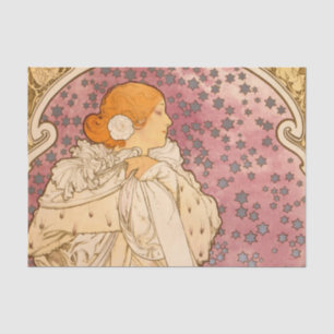 Mucha Art Nouveau Woman Beauty Tissue Paper