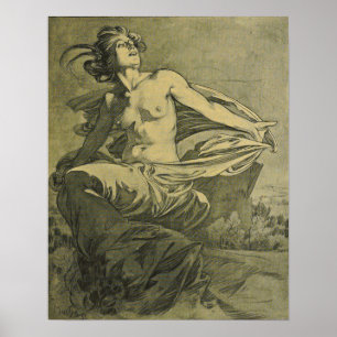 Mucha - Avril Cocorico Poster