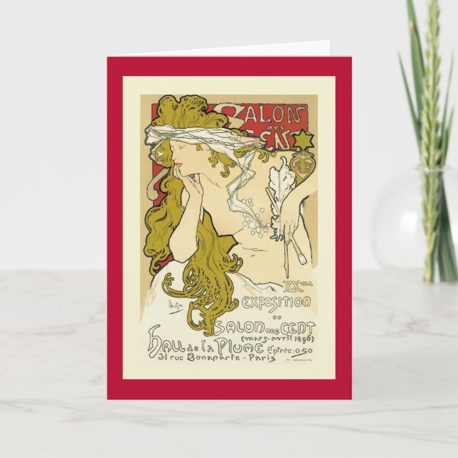Mucha - Cent salon Holiday Card (Front)