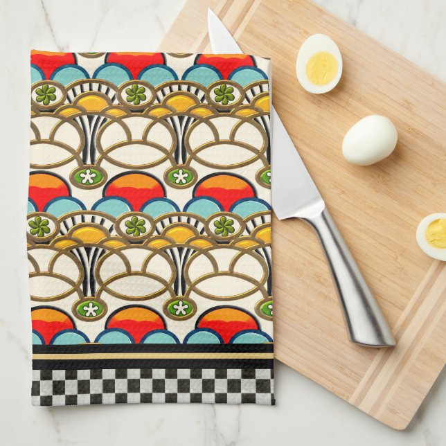 Mucha & Cliff (Tea Towel) Tea Towel (Quarter Fold)