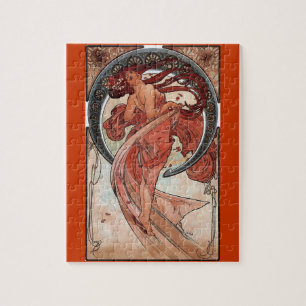 mucha Dance art deco Jigsaw Puzzle