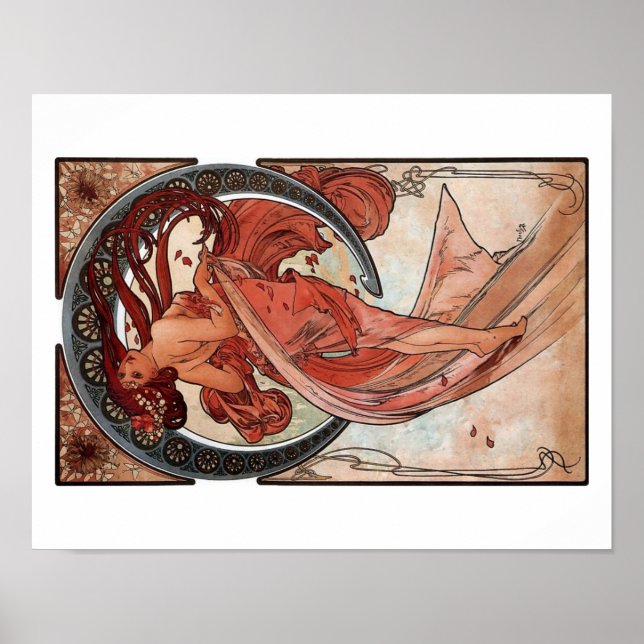 Mucha Dance Woman Dancing Art Deco Poster (Front)