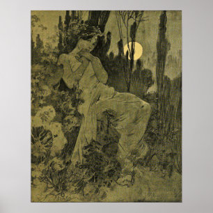 Mucha - Juin Cocorico Poster