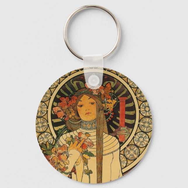 Mucha La Trappistine Key Ring (Front)
