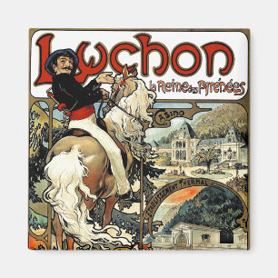 Mucha - Luchon - Casino -Art Nouveau Magnet