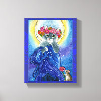 Mucha Moon Cat art spoof