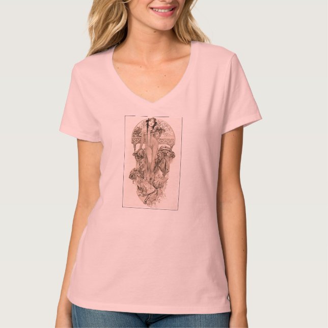 Mucha - Pink T-Shirt (Front)