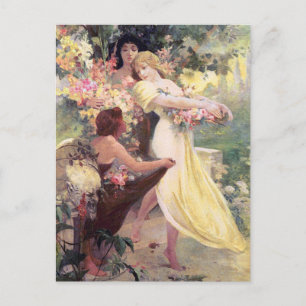 Mucha Postcard:  Spirit of Spring Postcard