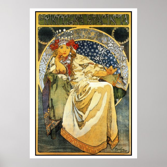 Mucha Princess Hyacinth 20 by 28 Poster (Front)