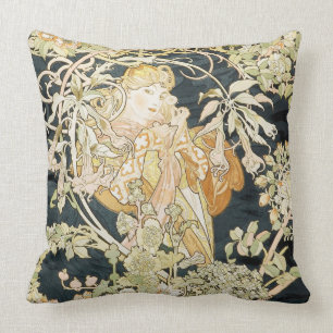 Mucha’s Femme a la Marguerite Cushion