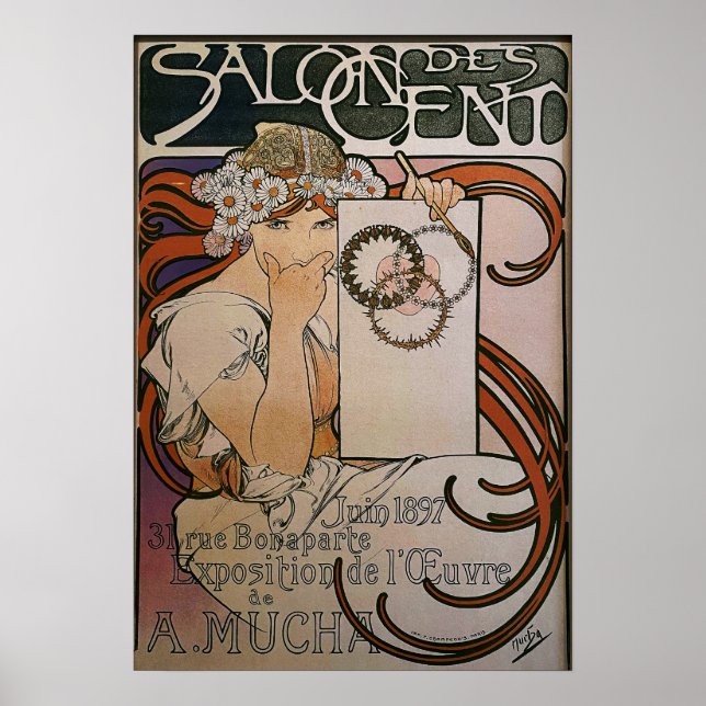 Mucha - Salon Des Exhibition 1897 Poster (Front)