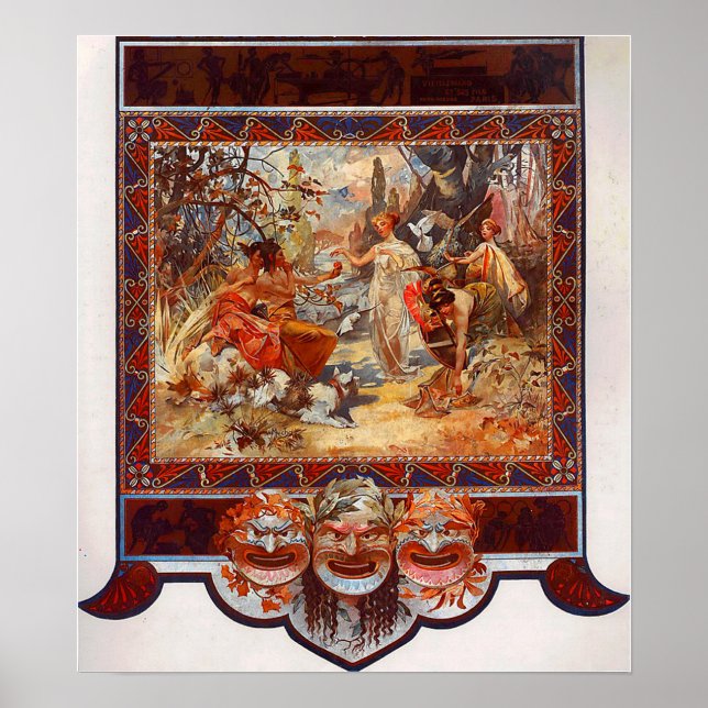 Mucha - The Judgement Of Paris 1895 Poster (Front)