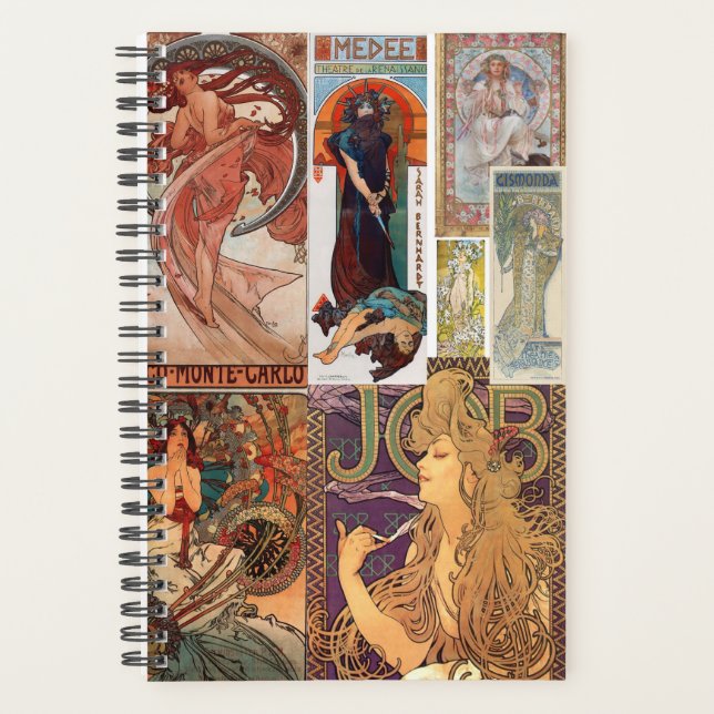Mucha Themed Art Nouveau Planner (Front)