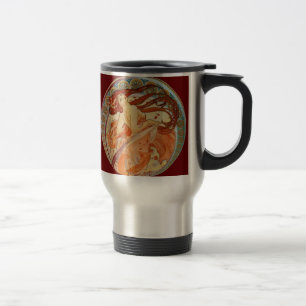 Mucha Woman Travel Mug