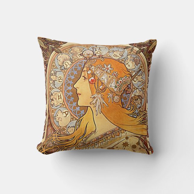 Mucha. Zodiac Cushion (Front)
