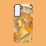 Mucha Zodiac  Samsung Galaxy Case<br><div class="desc">'Zodiac' was Mucha's first work under his contract with the printer Champenois and was originally designed as an in-house calendar for the company. In this composition, Mucha incorporated twelve zodiac signs in the halo-like disc behind the woman's head, one of Mucha's customary motifs. The majestic beauty of the woman is...</div>
