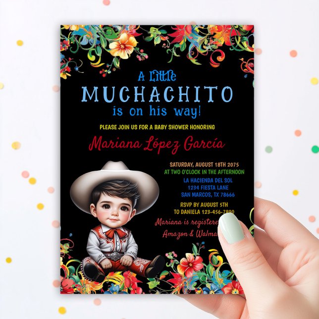 Muchachito Charro Baby Shower Invitation (Creator Uploaded)