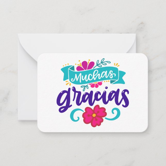 Muchas Gracias Gift Enclosures Card (Front)