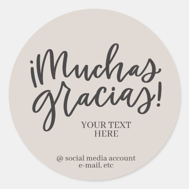 Muchas Gracias sticker (Front)