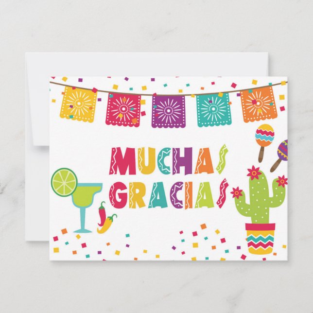 Muchas Gracias Thank you Card (Front)