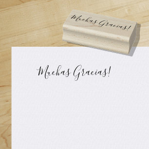 Muchas Gracias   Thank you Very Much   Spanish Rubber Stamp
