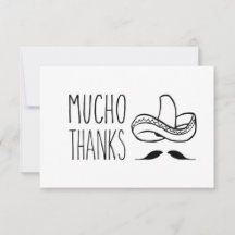 Mucho Thanks Thank You Card, Thank You Card