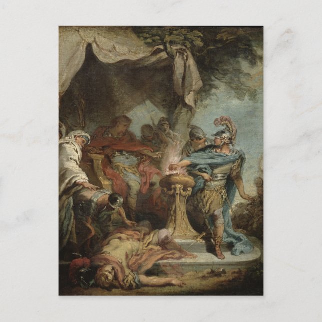 Mucius Scaevola before Porsenna Postcard (Front)