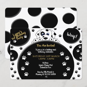 Mucky Paws Dalmatian Invitations