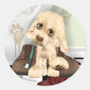 Mucky Pup Classic Round Sticker