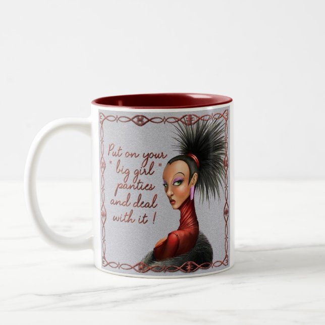 Mud "Big Girl Panties" Two-Tone Coffee Mug (Left)