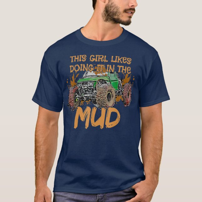 Mud Bogging Mudding  - Funny Novelty Tee Shirt (Front)